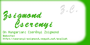 zsigmond cserenyi business card